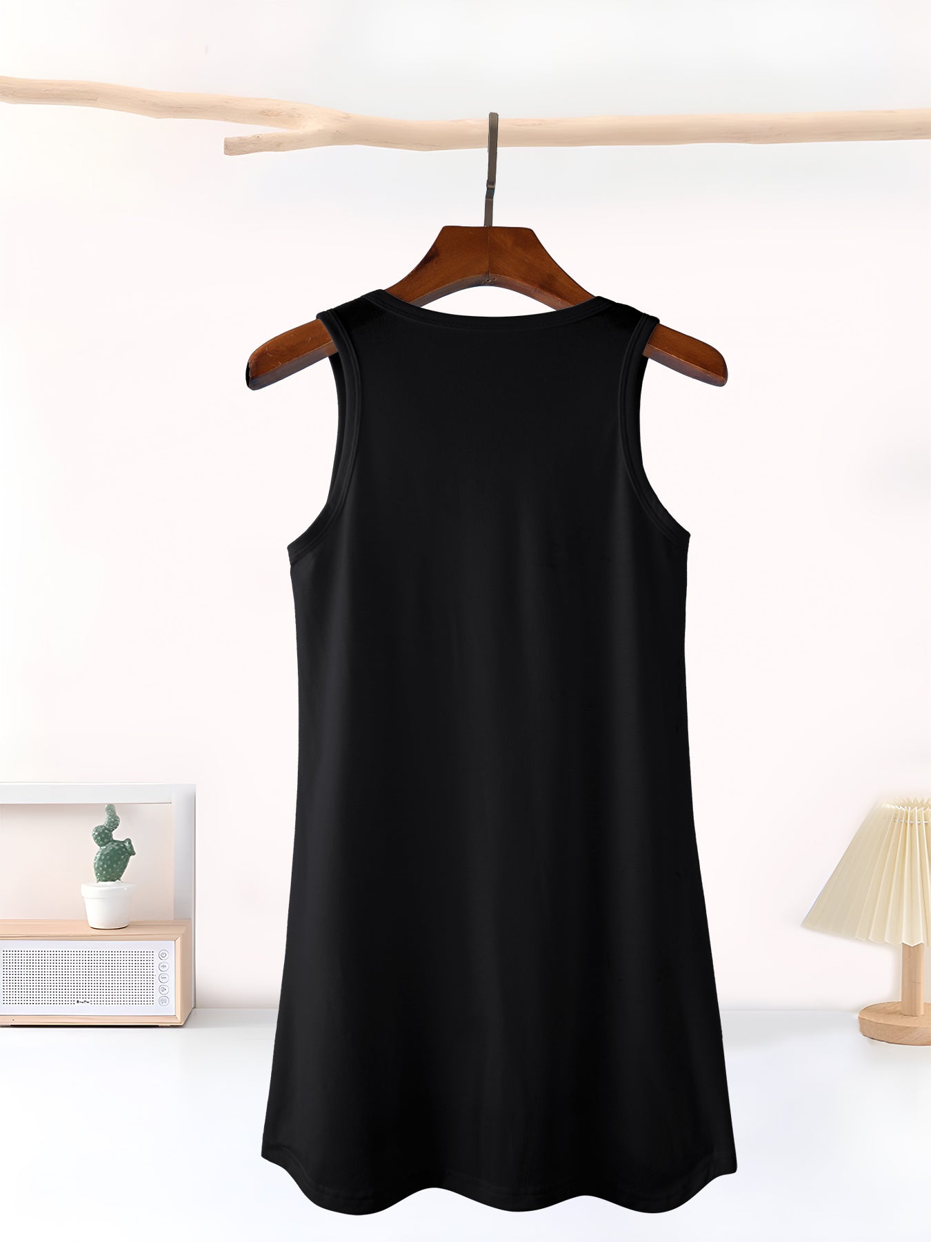 Custom Graphic Tank Dress Women Sleeveless Printed Casual Summer Dress Ladies Custom Design Daily Dress