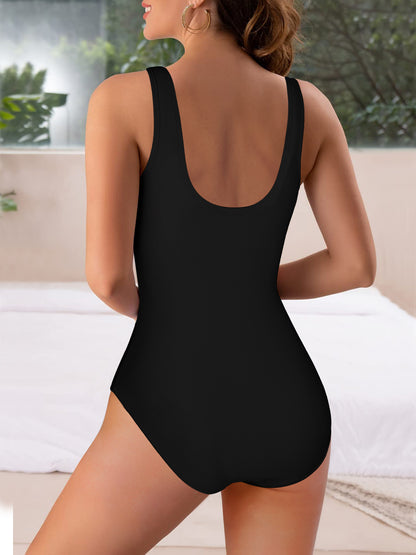Unique World Cup 2026 Canada Soccer Graphic One Piece Swimsuit, Trendy Outfit for Beach Pool & Vacation