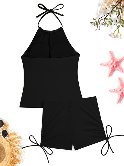 "Urban Vibe" Graphic Swimsuit Set, Women's Two Piece Bathing Suit for Beach & Vacation