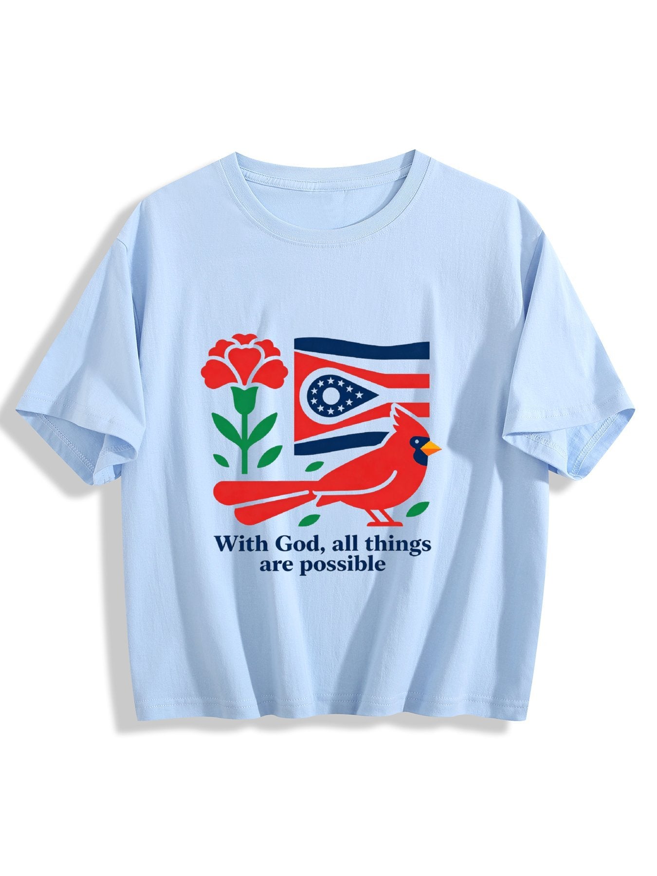180g Pure Cotton Women's USA 250 State Pride  Graphic T-Shirt,  Casual Cotton Tee for Daily Wear