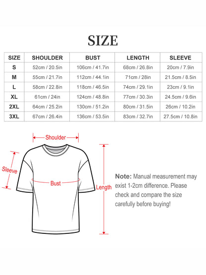 230g Pure Cotton Double-sided Print Adult's America 250th. Graphic Washed T-Shirt, Casual Cotton Tee for Daily Wear