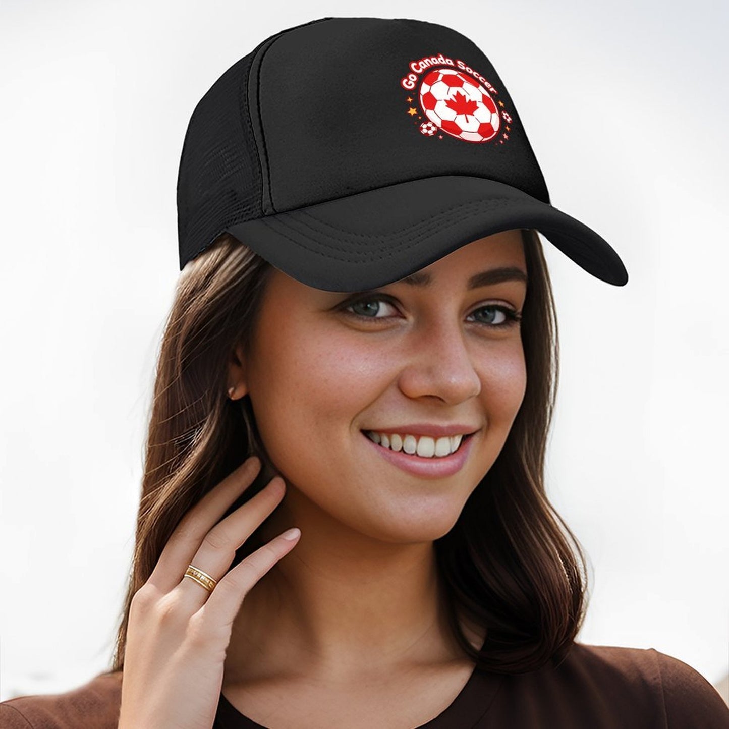 Personalized Graphic Mesh Trucker Hat Custom Logo Mesh Baseball Cap Adjustable for Men Women