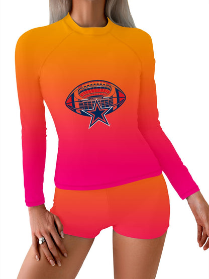 Printed Surf Wear Set, USA 250th. Family Legacy Graphic Customize Comfort Stretchy Bathing Suit for Ladies Outdoor Water Sports